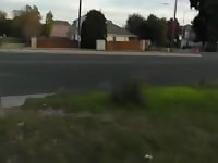 Dirty Girl Sucks Cock In Public On The Side Of The Road