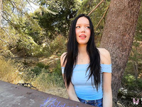 Pretty Brunette Is Getting Her Tight Pussy Fucked Outdoors At The Casting