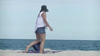 Exhibitionist Wifey 491 Pt1   Husband Films Milf Heather Sunbathing