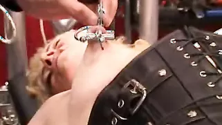 Sexy Chick With Huge Boobs Does Love Painful Torturing