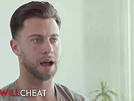 Cheating Vixen Gets Horny When She Sees Hot Guy Seth Gamble And Mounts His Cock