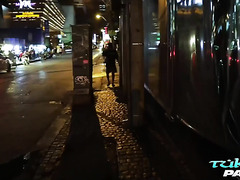 White Man Picked Up A Thai Cutie With Tanlines On Her Small Boobs