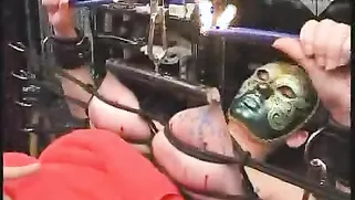 Masked Lady Is Getting Nicely Bounded And Tortured In The Room Of Pain