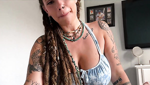 Hippie MILF Stepsister Teaches Tantric Sex And Gets Messy Facial
