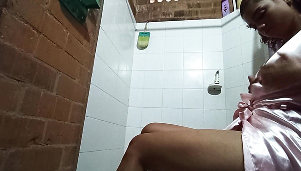 Insolent Stepcousing Gets Punished By A Cock In A Shower Room