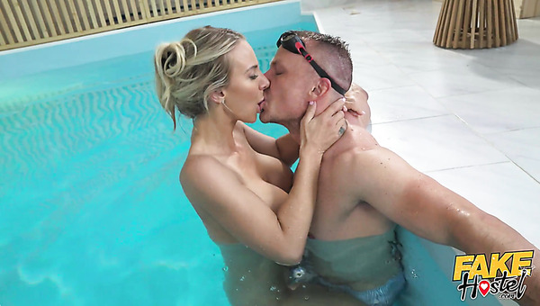 Blonde Milf Nathaly Enjoys Swimming Naked And His Cock In Her Ass After