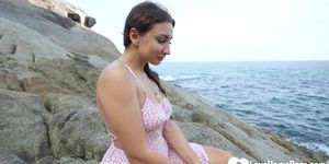 We Lift Her Dress And Fuck Wildly On The Rocks By The Sea