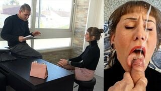 SLUT STUDENT Drinks The Professor’s CUM Big Cumshot On The Face 3 Shooting Angles