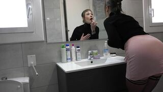 SLUT STUDENT Drinks The Professor’s CUM Big Cumshot On The Face 3 Shooting Angles
