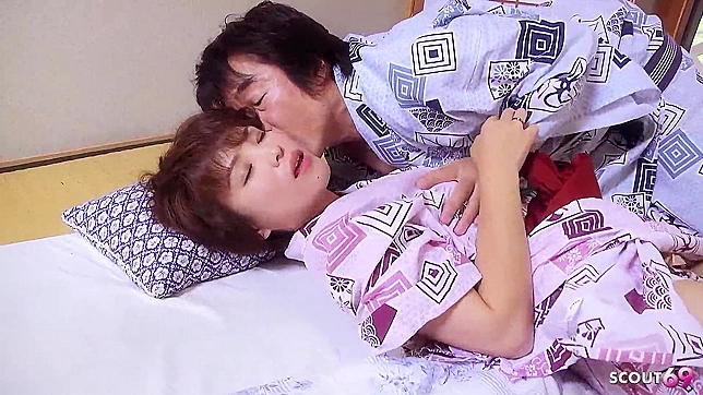 Real Kinky Japanese Mature Couple   Uncensored Sensual Creampie Sex!