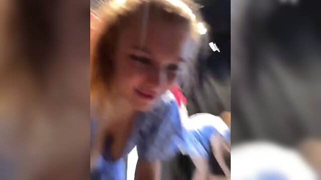 Busty Babe Squirts Like A Fucking Fountain While Fingering Her Juicy Cunt In Public