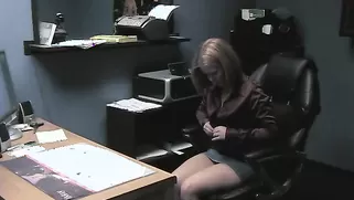 Real Secretary Got Chained And Stimulated Like A Slave