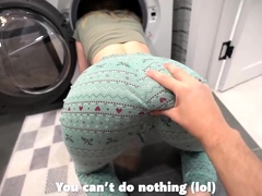 Step Bro Fucked Step Sister While She Is Inside Of Washing