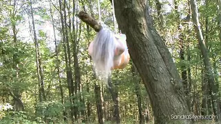 Stunning Blonde With Big Boobs Hangs In The Local Forest
