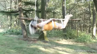 Stunning Blonde With Big Boobs Hangs In The Local Forest