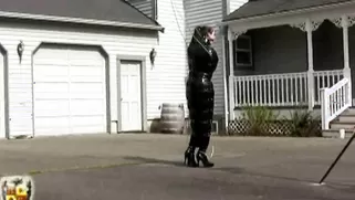 Gagged And Bound In Latex Bag Suit MILF Suffers