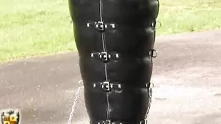 Gagged And Bound In Latex Bag Suit MILF Suffers