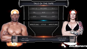 Strong Busty Redhead Sucks Off And Gets A Hard BBC Fuck For Loosing The Fight