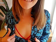 Kinky Babe Eagerly Takes The Man’s Boner With Her Parents Celebrating Christmas In The Next Room