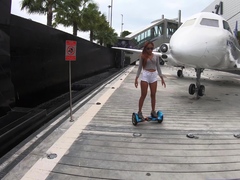 Hoverboard Play With Big Ass Asian Gf