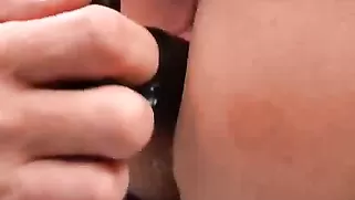 Redhead Babe Looks Very Nice With Huge Needles In Her Boobs