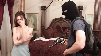 Masked Burglar With Handgun Humiliates A Big Tit Wife