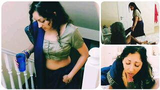 Hindi Dirty Old Man   Blowjob Cum Swallow   Saree Deepthroat Cumshot