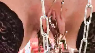 Sexy Blonde With Penetrated Pussy Likes Extreme Vaginal Torturing