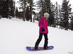Kristen Scott And Haley Reed Deepthroat And Swallows On Ski Resort   POV