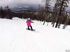 Kristen Scott And Haley Reed Deepthroat And Swallows On Ski Resort   POV
