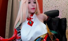 Super Hot Busty Blonde Babe Fucks A Big Dick On Webcam