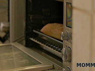 Teen Chick Pays No Attention To Her Slutty Stepmom Having Sex With A Younger Guy In The Kitchen