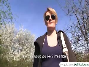 Meggie And Vera Shows Tits And Gives Blowjob In Public In Exchange Of Cash
