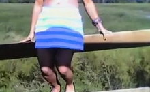 Office Worker Blows Her Boss Outdoors