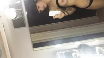 Horny Stepdaughter Records Herself In The Bathroom