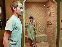 Mom Called Horny Boy To Bring Her A Towel