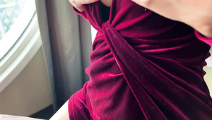 Hot Russian Step Mom In Dress Got Fucked On A Table By Her Step Son Before College