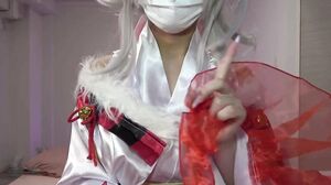 Congratulations To The Virgins In The 3P Cosplay With Divine Breasts! Vtuber Shishin New Year Ver. (rare Cosplay) Divine Breasts I Cup Saho Chan And A 3P Reward!