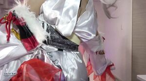 Congratulations To The Virgins In The 3P Cosplay With Divine Breasts! Vtuber Shishin New Year Ver. (rare Cosplay) Divine Breasts I Cup Saho Chan And A 3P Reward!
