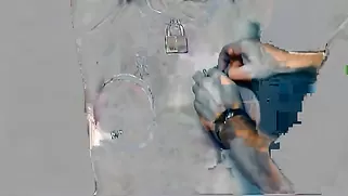 Master Slowly Shoves Long Needles In Her Massive Boobs