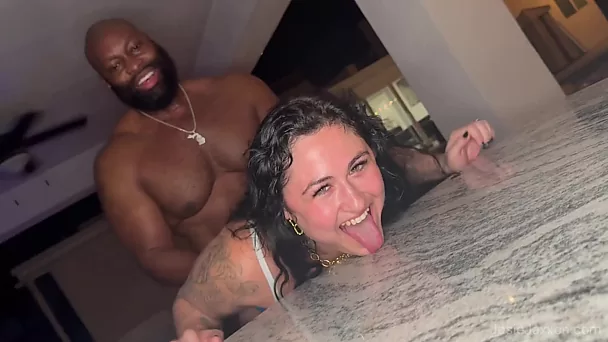 Brunette BBW Cucks Her Hubby, Fucking With Her Black Friend & Then Lets The Cuckold Clean Her Pussy
