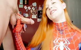 Perfect Girl In Spiderman Costume