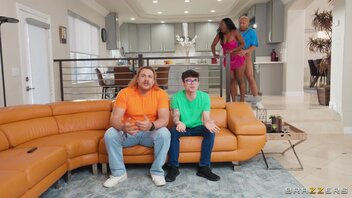 She Sneaks Anal In Front Of His Friends