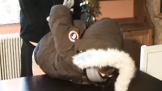 Disgusting Fat Master Fucks His Submissive Doll From Behind