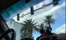 His Girlfriend Is Sucking Him Meanwhile He Is Riding A Car