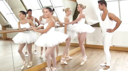 Horny Ballerinas Pound Teacher Sex Orgy