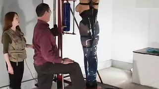 Amazing Busty Chick In Corset Is Trying Hardcore Bondage With Belts