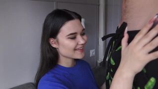 Step Sister’s Mouth Filled With Cum