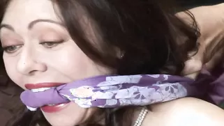 Armed Raven Haired Dominatrix Bounded A Big Boobed Wife