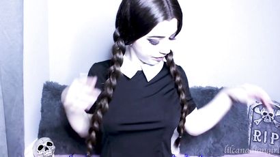 Wednesday Addams Oral Cumming Dildo Bang Facial
